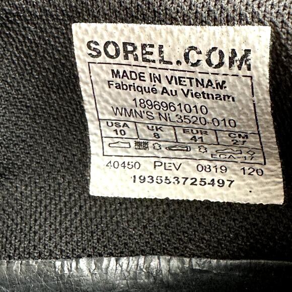 Sorel Kinetic Lite Strap Walking Sneakers Perforated Suede Strap Accent Black 10 - Picture 6 of 7